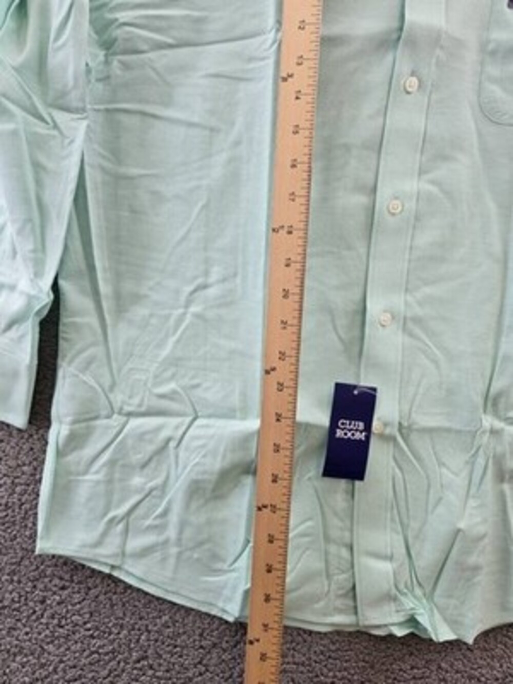 Club Room Button-Down Oxford Solid Dress Shirt Men's 16 32/33 Mint Long Sleeves - Picture 10 of 13